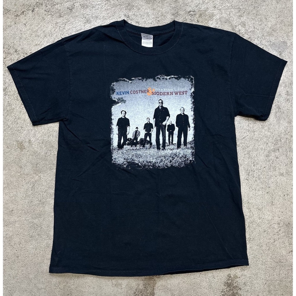 Kevin Costner & Modern West From Where I Stand Concert T Shirt 2014 Size Large